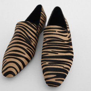 🔥MOVING SALE🔥NEW ZARA LEATHER Zebra Flats